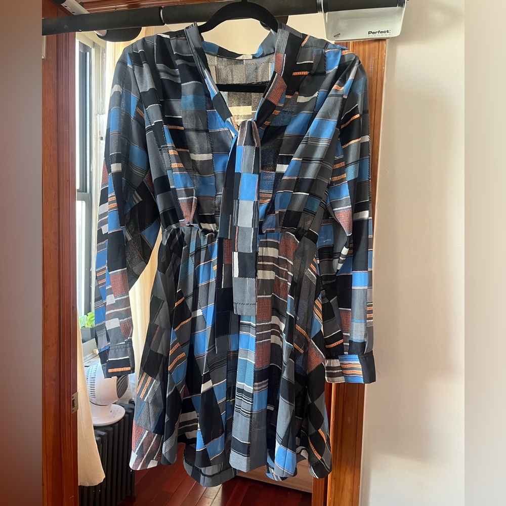 Pleated Vintage Mini Dress